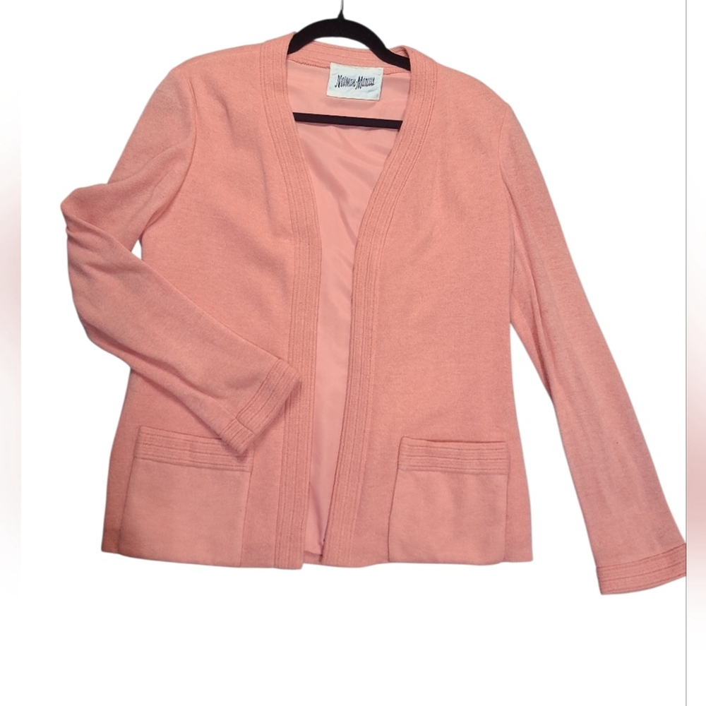 Neiman Marcus Pink Vintage Open Front Blazer Size 14